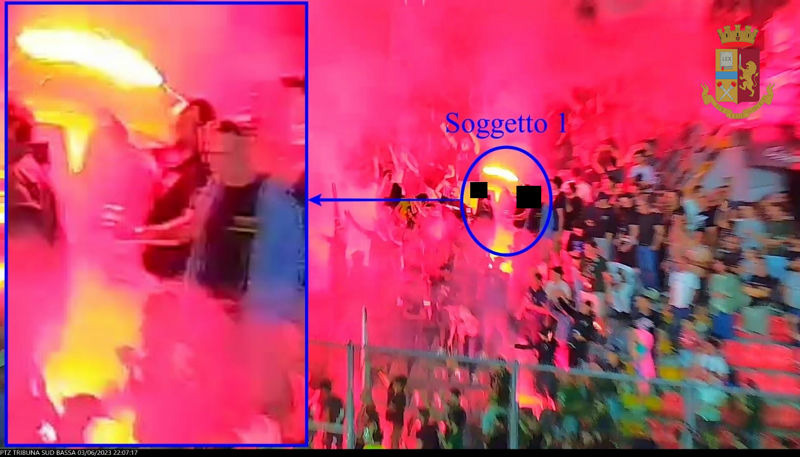 Cremona Sera - Stadio Zini, fanno entrare illegalmente fumogeni durante  Cremonese-Salernitana. Individuati dalla Digos, 5 persone raggiunte da  provvedimenti D.A.SPO